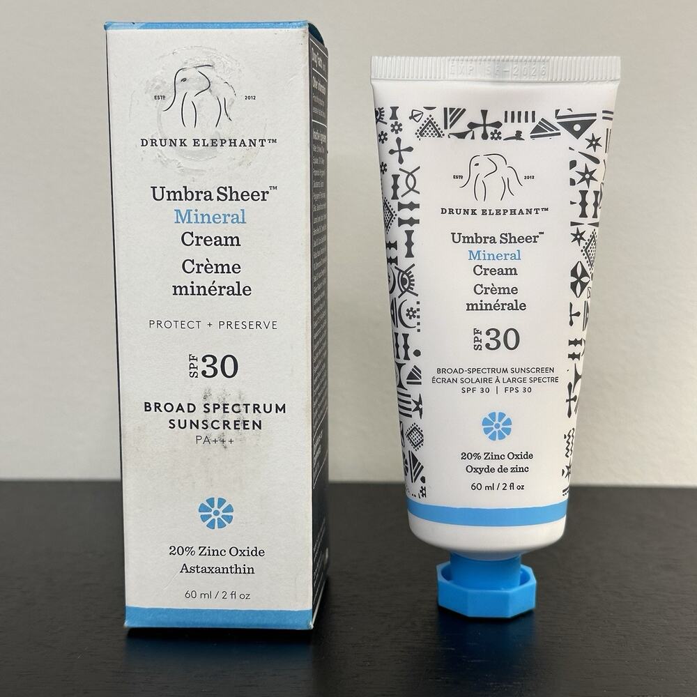 Drunk Elephant Umbra Sheer Mineral Cream SPF 30 Sunscreen 2 oz EXP SEP 2026 NIB